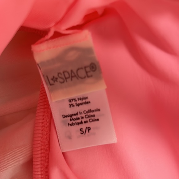 L Space Pink One-Shoulder Bikini atop size SMALL - Picture 3 of 4